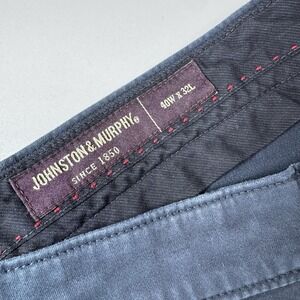 Johnston & Murphy Men's‎ Pants 40W x 32L Blue Chino Style Casual Cotton